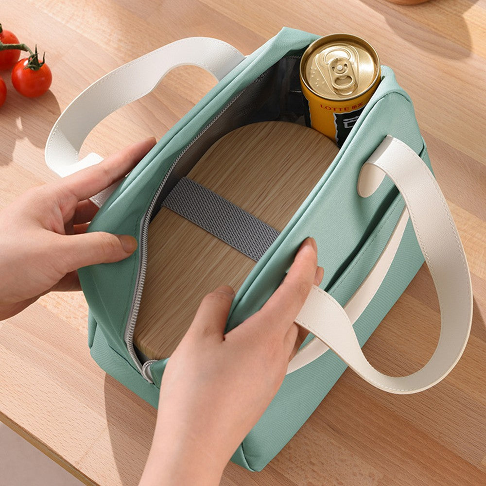 Portable Insulated Lunch Bag Cooler Thermal Lunch Box Tote Bag Green