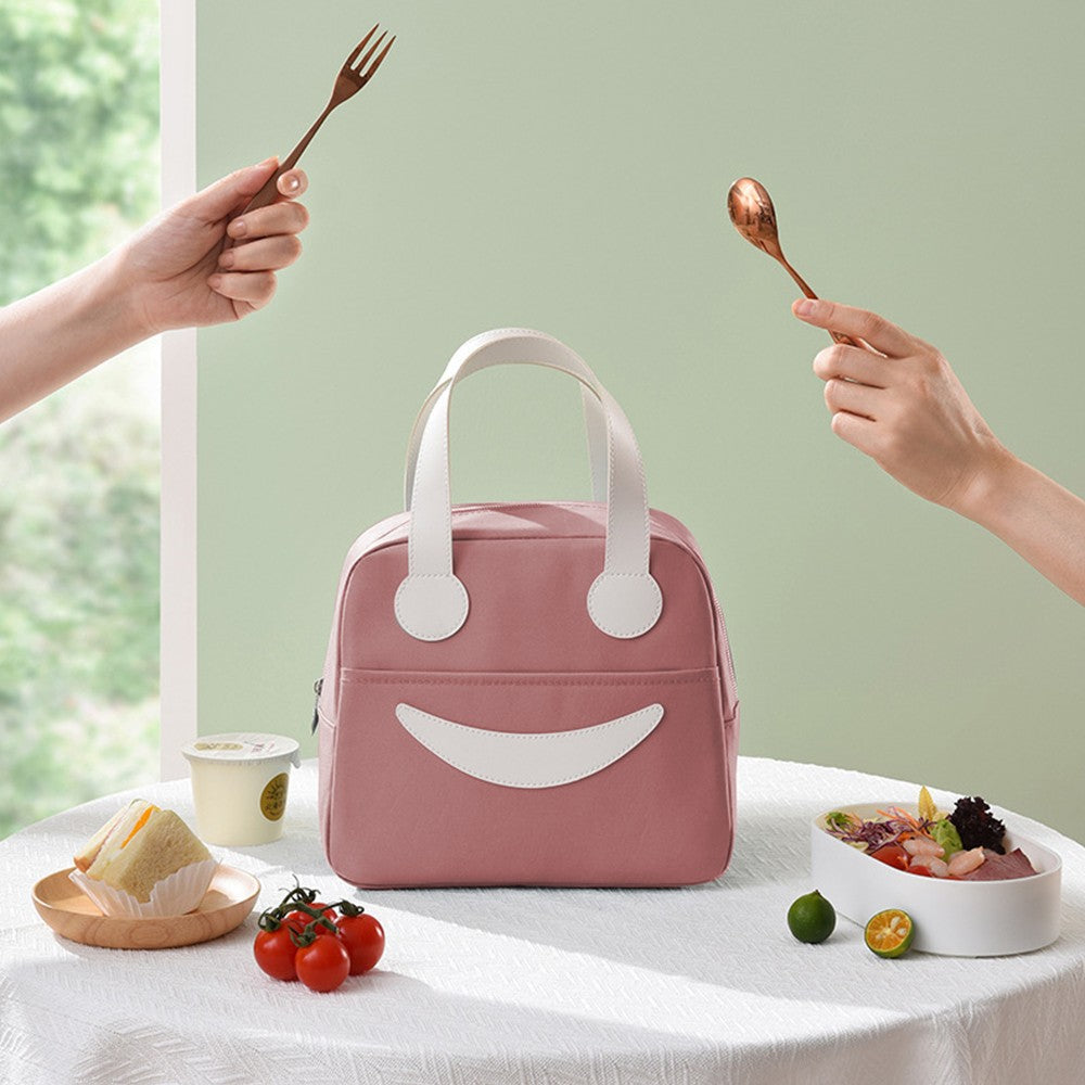 Portable Insulated Lunch Bag Cooler Thermal Lunch Box Tote Bag Pink