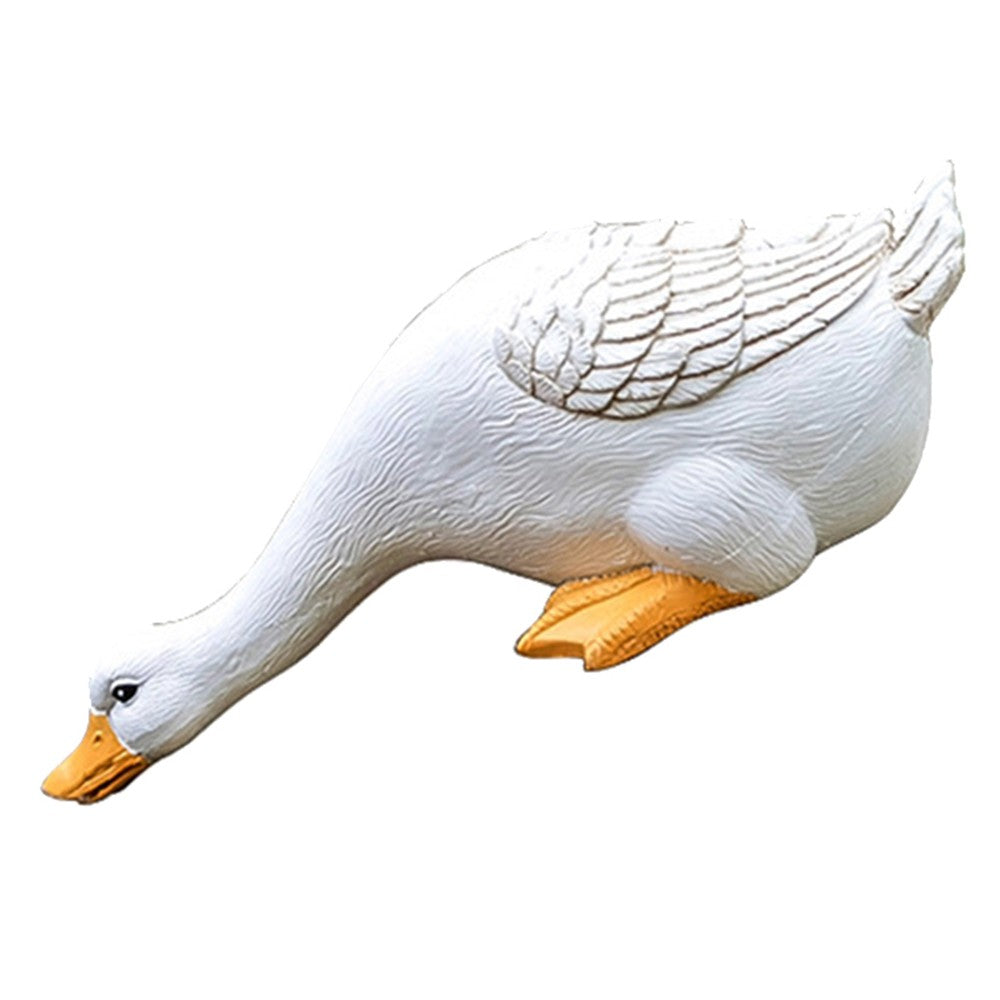 Simulation Drinking Water Duck Statue Garden Resin Statue Landscape Decoration