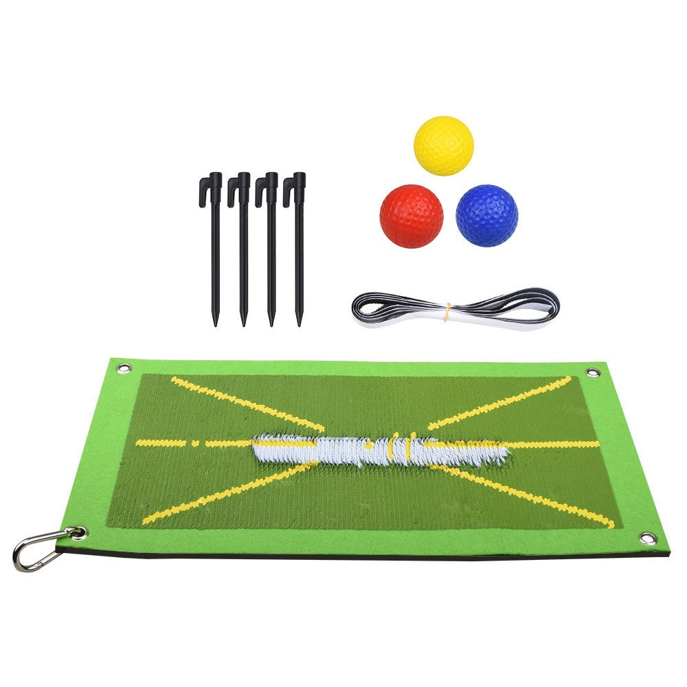 Set of Golf Training Mat for Swing Detection Batting Golf Training Aid Equipment
