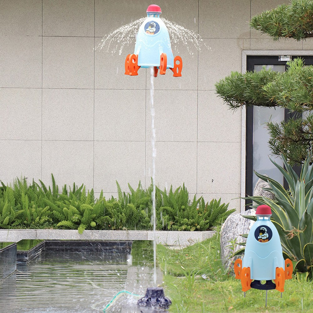 2X Rocket Launching Sprinkler Water Play Toy Outdoor Pool Lawn Garden Fun Toy