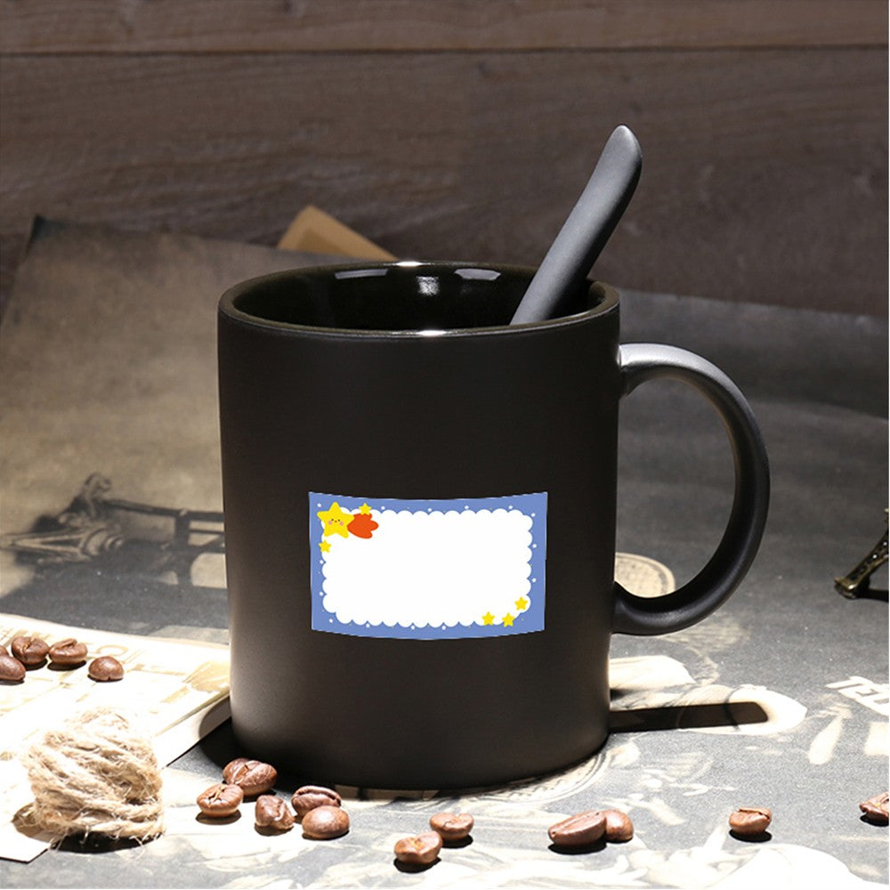 2 Rolls of Cartoon Label Sticker Colorful Print Name Sticker Stationery Supplies