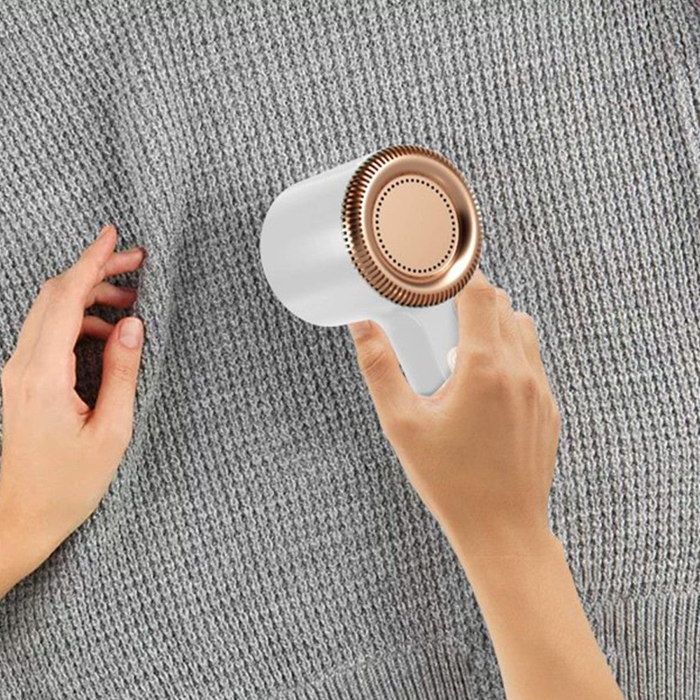 Electric Lint Remover Clothes Fabric Shaver Sweater Fuzz Pellet Trimmer White
