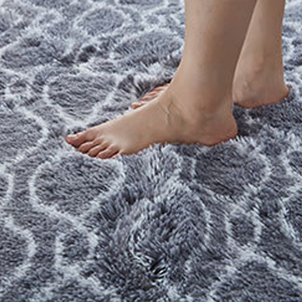 80x200cm Plush Floor Area Rug Bedroom Carpet Living Room Floor Mat Grey