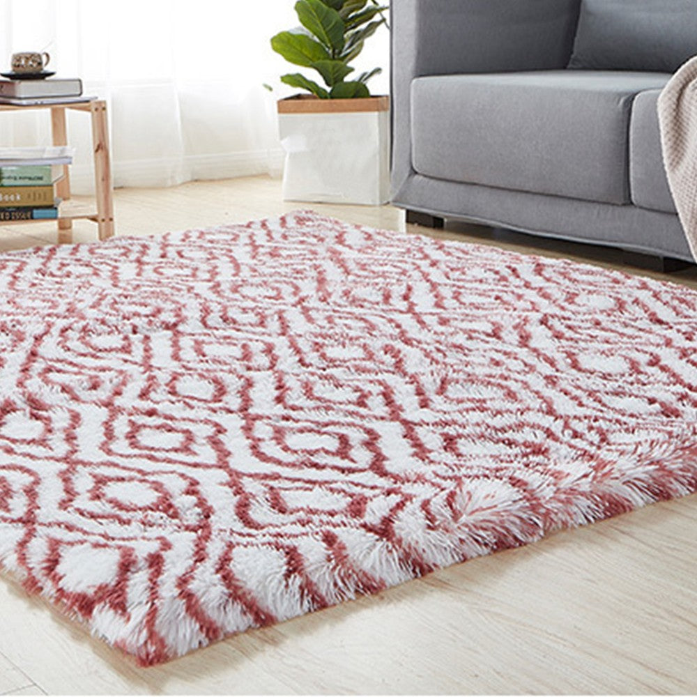 120x200cm Plush Floor Area Rug Bedroom Carpet Living Room Floor Mat Red