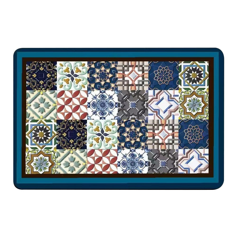 40x60cm Quick Drying Diatom Mud Floor Mat Non Slip Bathroom Floor Mat Blue