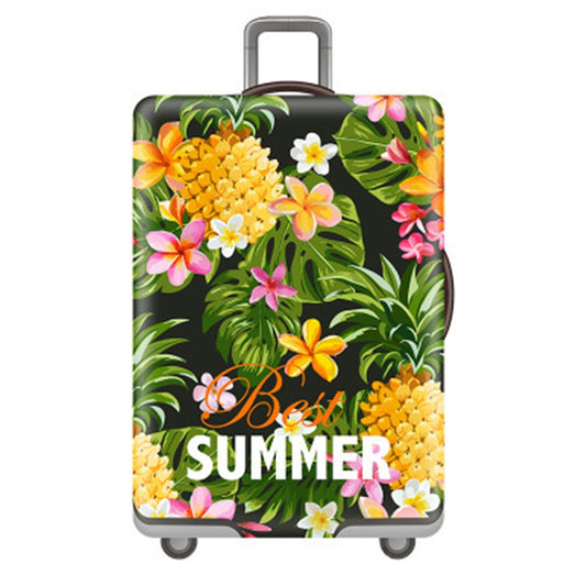 Pineapple Print Elastic Travel Suitcase Protector Cover for 22-24 inch Suitcase