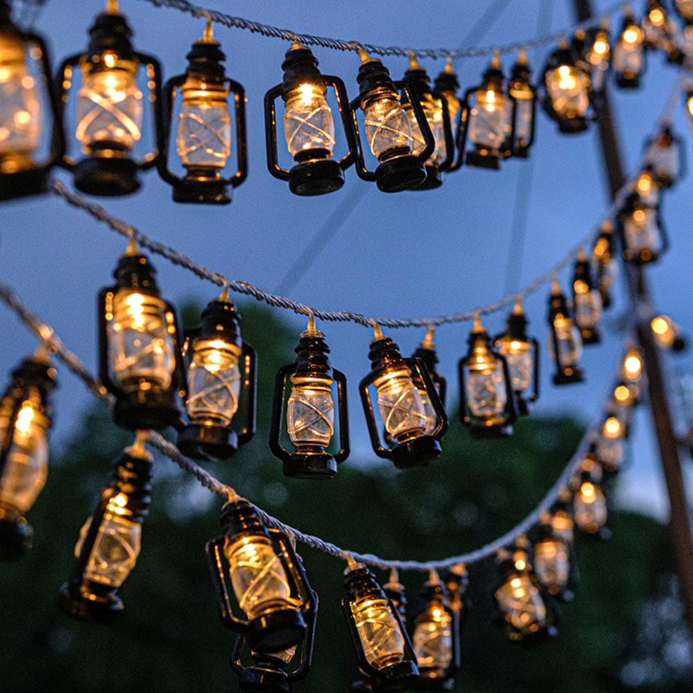 3M 20LED Retro Kerosene String Light Home Fairy String Lights Battery Operated