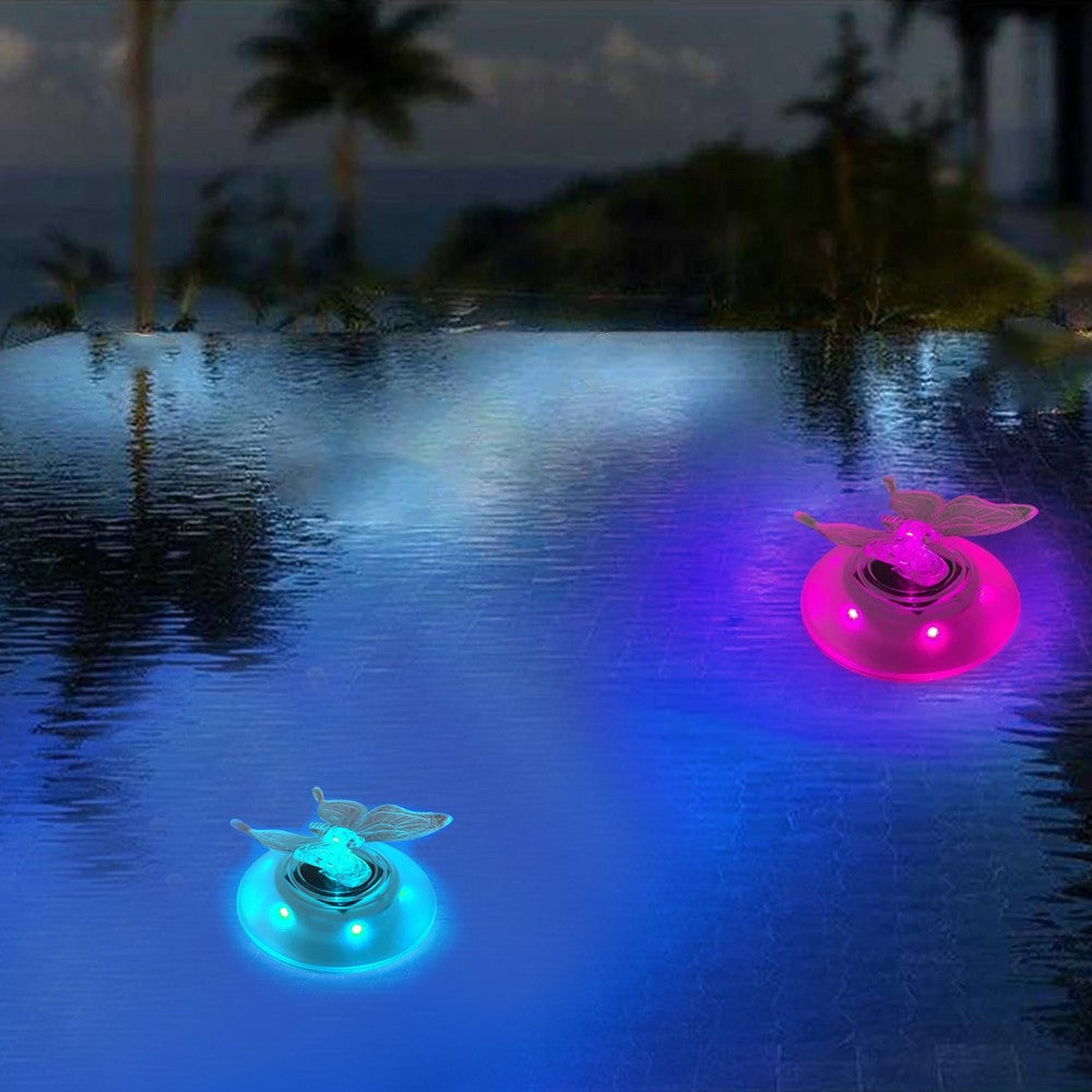 1Pc Solar Butterfly Floating Pool Lights LED Floating Night Lights Decorations