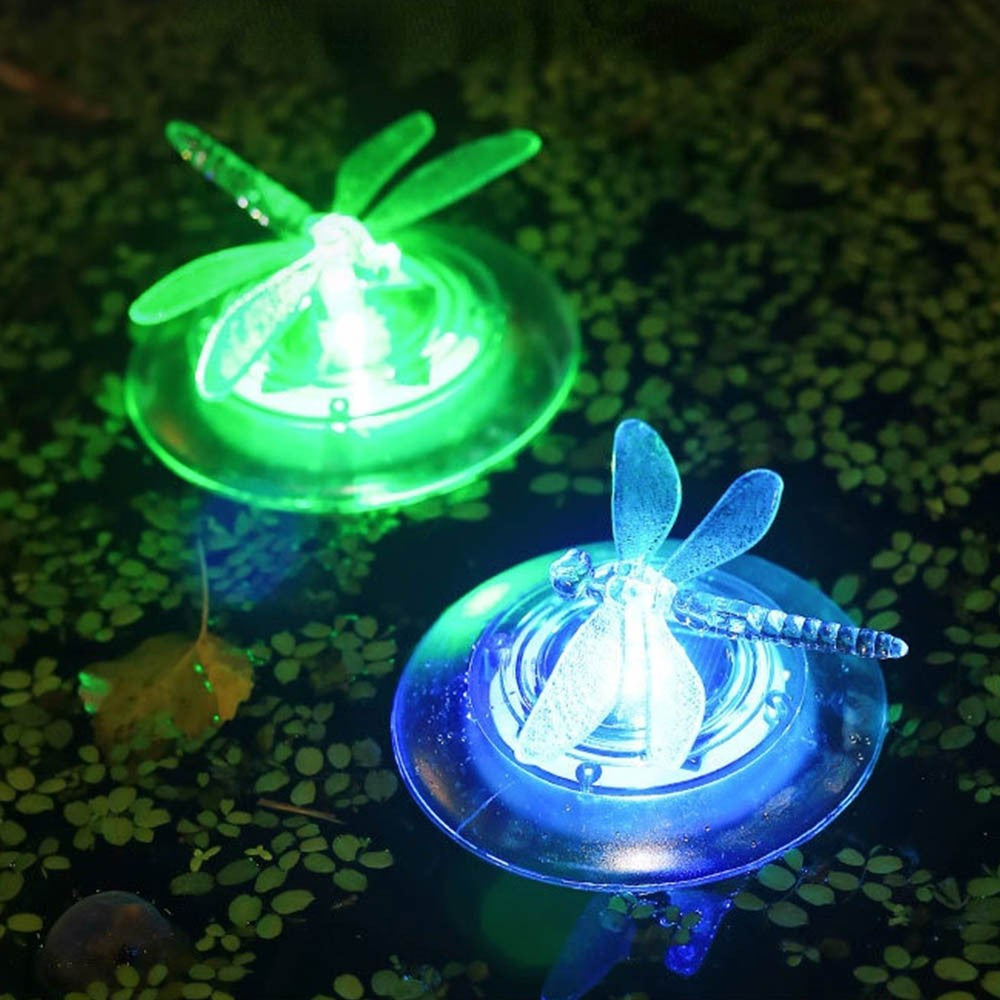 1Pc Solar Dragonfly Floating Pool Lights LED Floating Night Lights Decorations