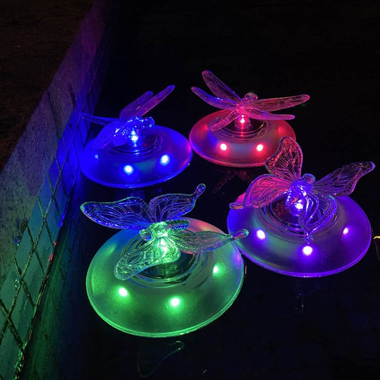 2Pcs Solar Floating Pool Lights LED Floating Night Lights Decorations