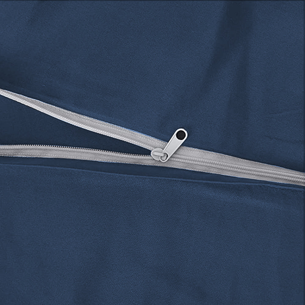 3Pcs Pintuck Bedding Set Pinch Pleat Duvet Cover Set Blue Double