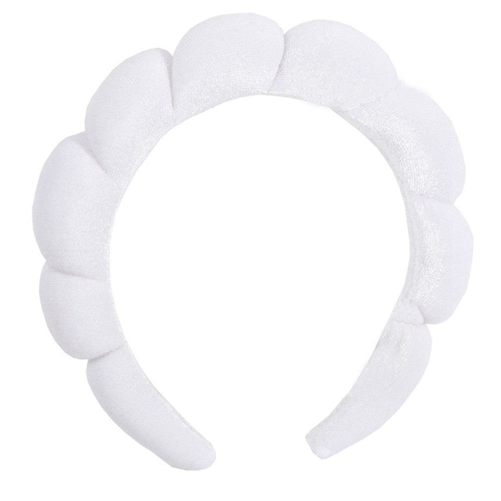 1Pc Women Mimi and Co Spa Sponge Headband Makeup Skincare Headband White