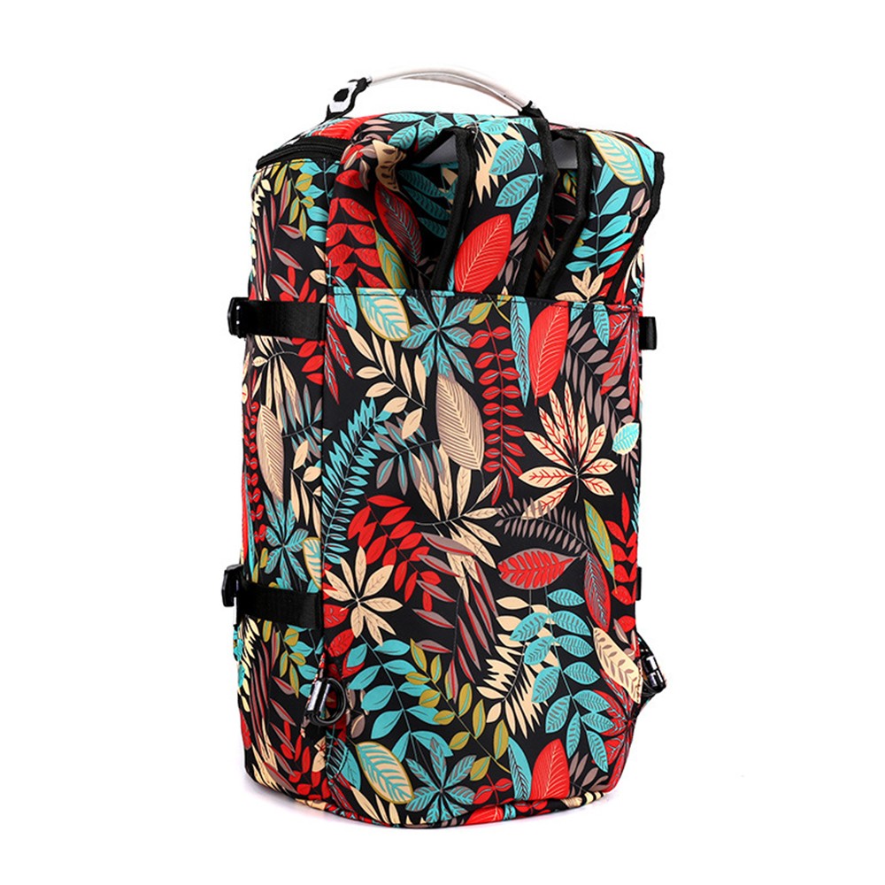 Large Capacity Flower Pattern Travel Duffle Bag Sport Gym Backpack Style 4