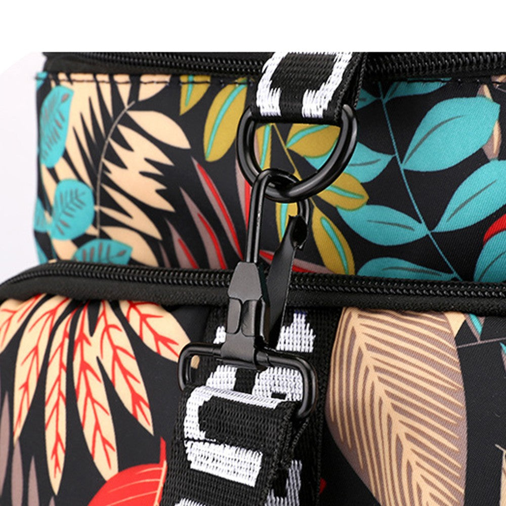 Large Capacity Flower Pattern Travel Duffle Bag Sport Gym Backpack Style 4