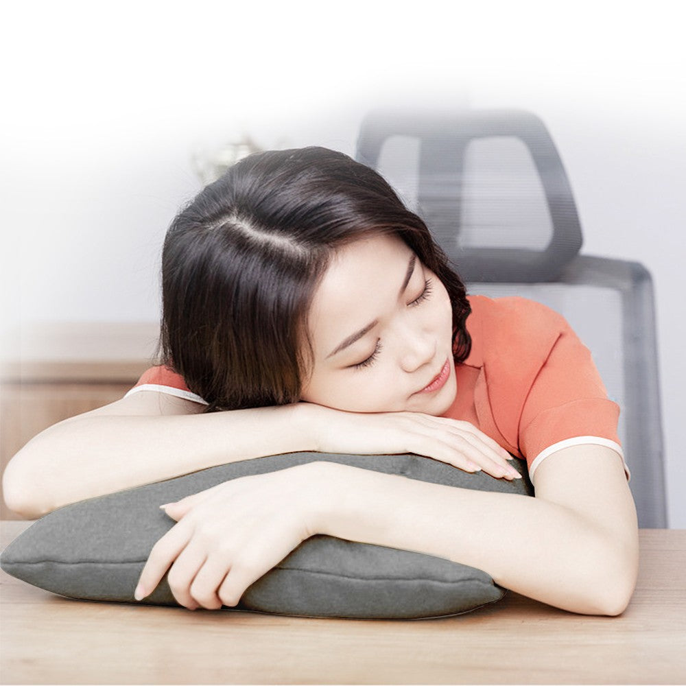 Travel Memory Foam Pillow with Pillowcase Pocket Grey