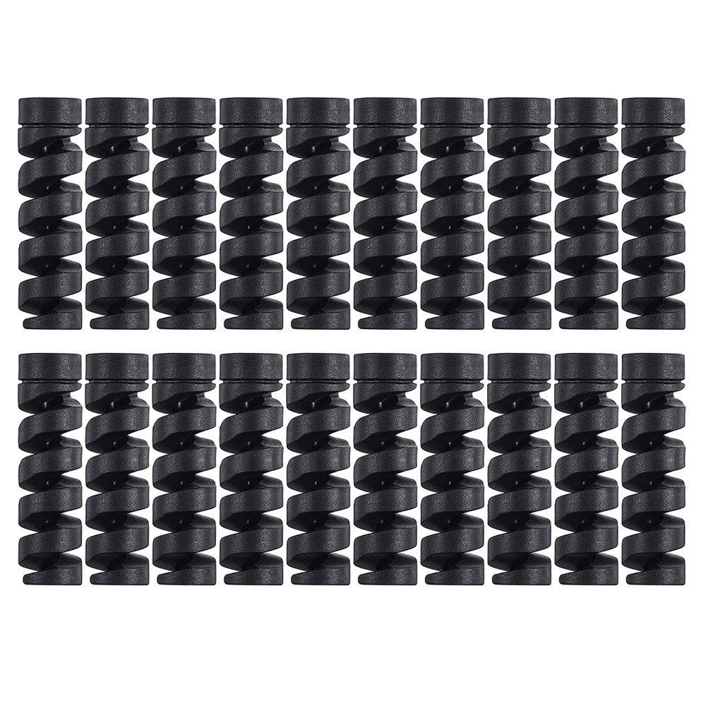 40Pcs Charging Cable Protector Spiral Phone Charge Cable Cord Saver Black