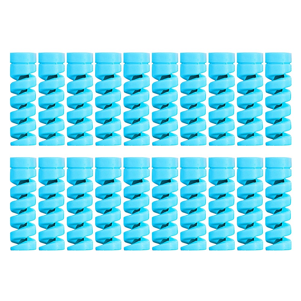 40Pcs Charging Cable Protector Spiral Phone Charge Cable Cord Saver Blue