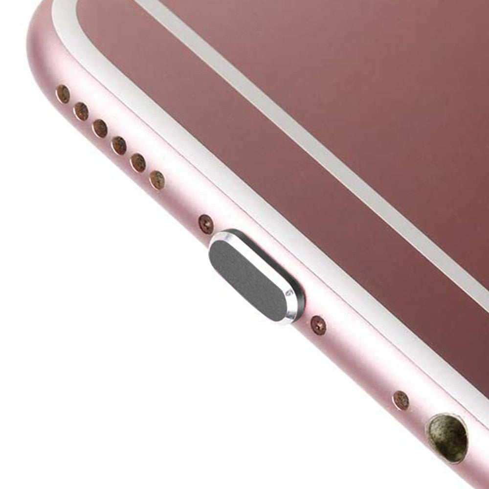 Phone Speaker Dustproof Stickers Dust Plugs Protector Kit for iPhone Grey