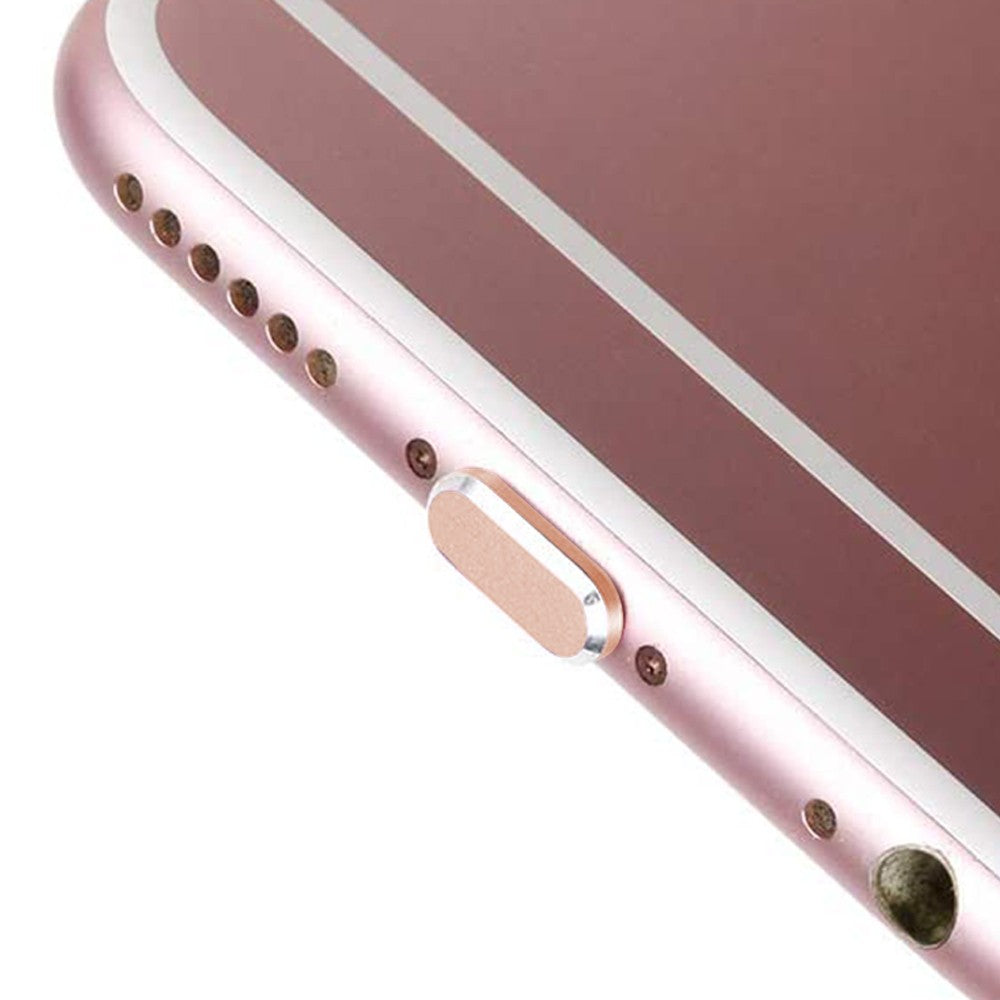 Phone Speaker Dustproof Stickers Dust Plugs Protector Kit for iPhone Rose Gold