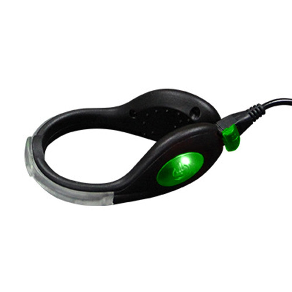 2 X USB Charging Shoes Clip Light Outdoor Night Running Safety Lamp Green Lights