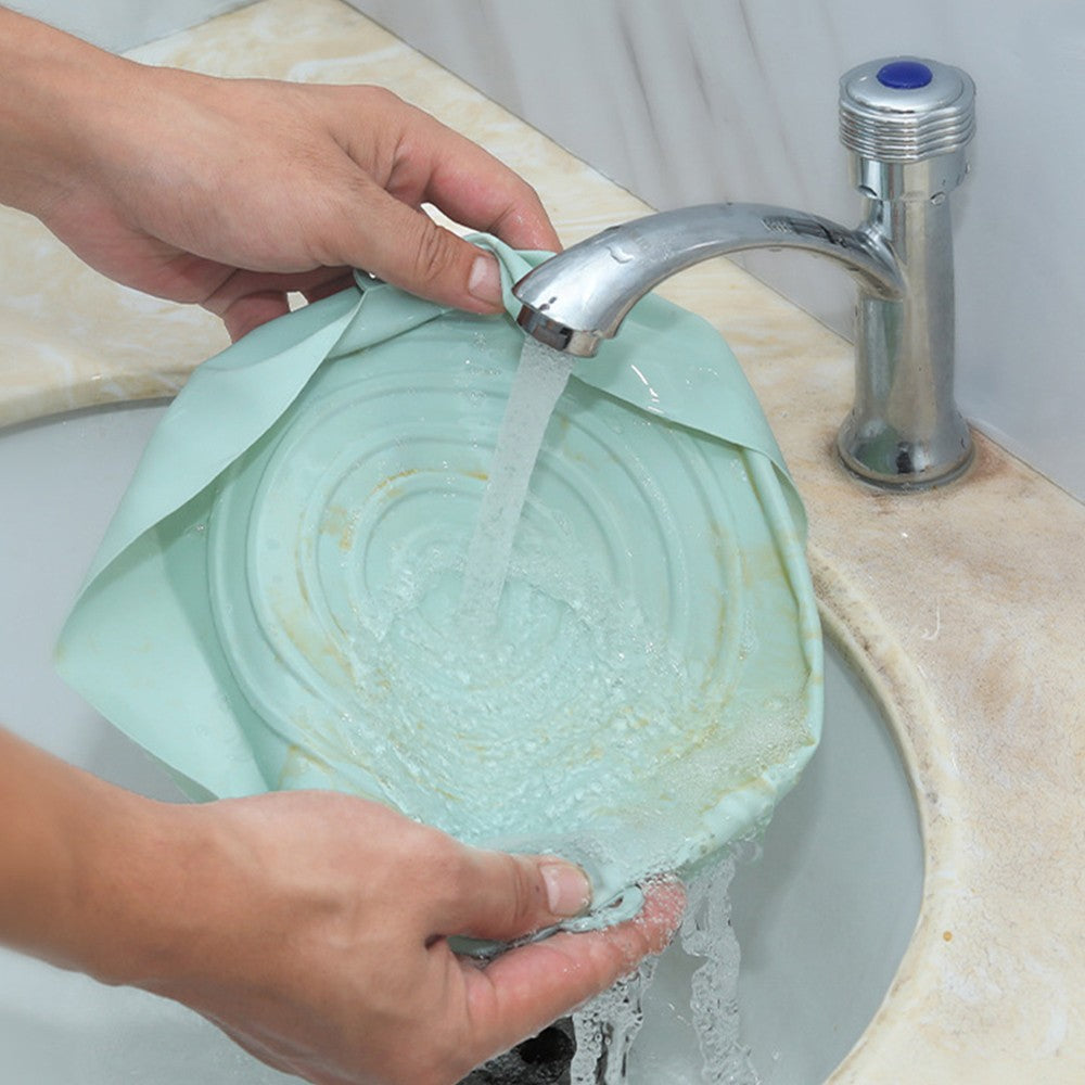 2 X Air Fryer Silicone Pot Air Fryer Liners Microwave Oven Baking Accessories Green