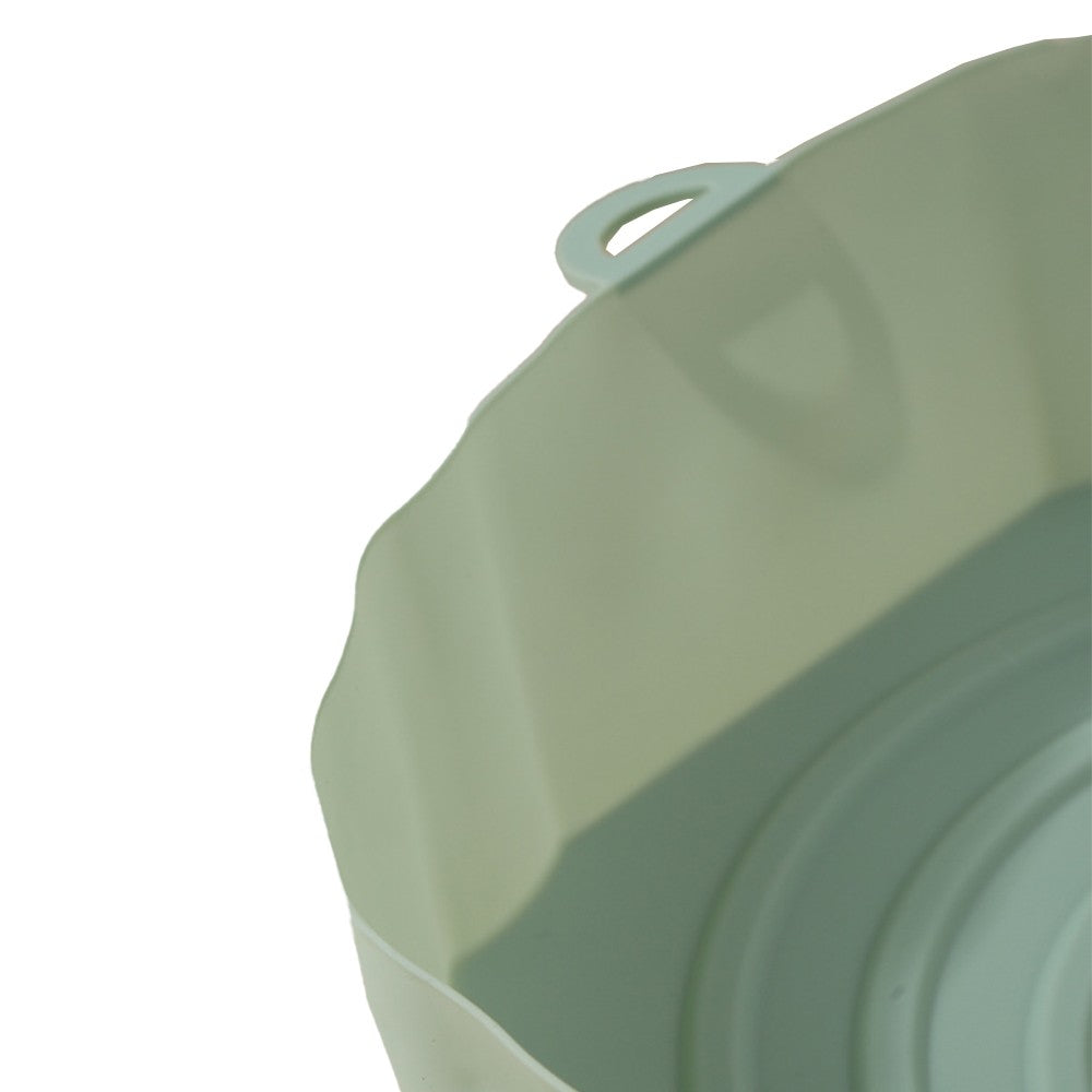 2 X Air Fryer Silicone Pot Air Fryer Liners Microwave Oven Baking Accessories Green