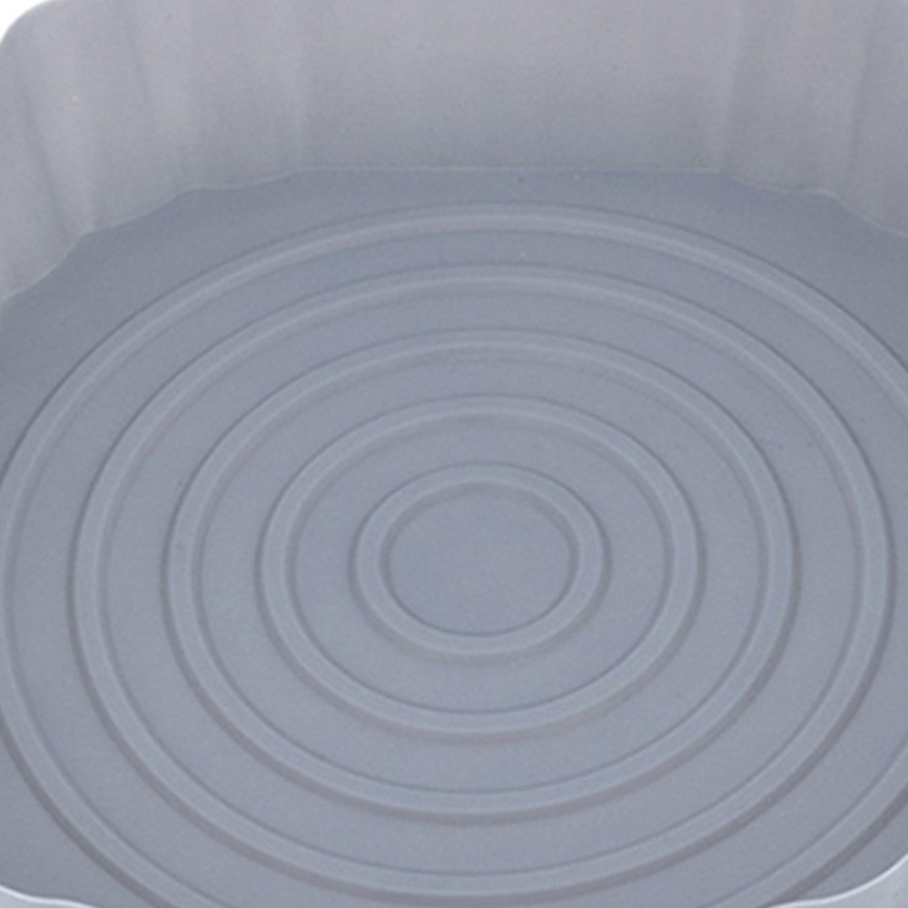 2 X Air Fryer Silicone Pot Air Fryer Liners Microwave Oven Baking Accessories Grey