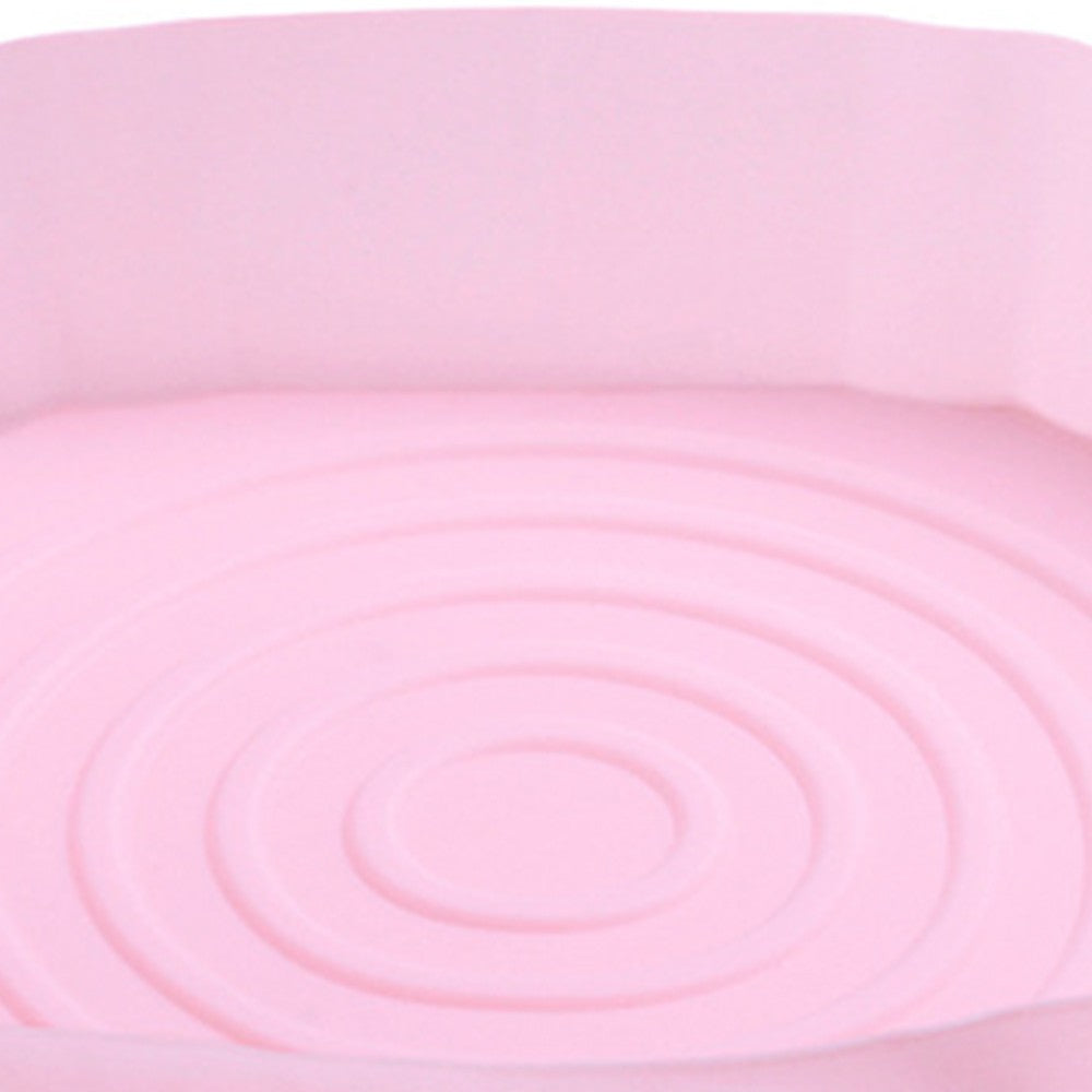 2 X Air Fryer Silicone Pot Air Fryer Liners Microwave Oven Baking Accessories Pink