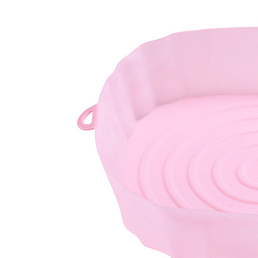 2 X Air Fryer Silicone Pot Air Fryer Liners Microwave Oven Baking Accessories Pink