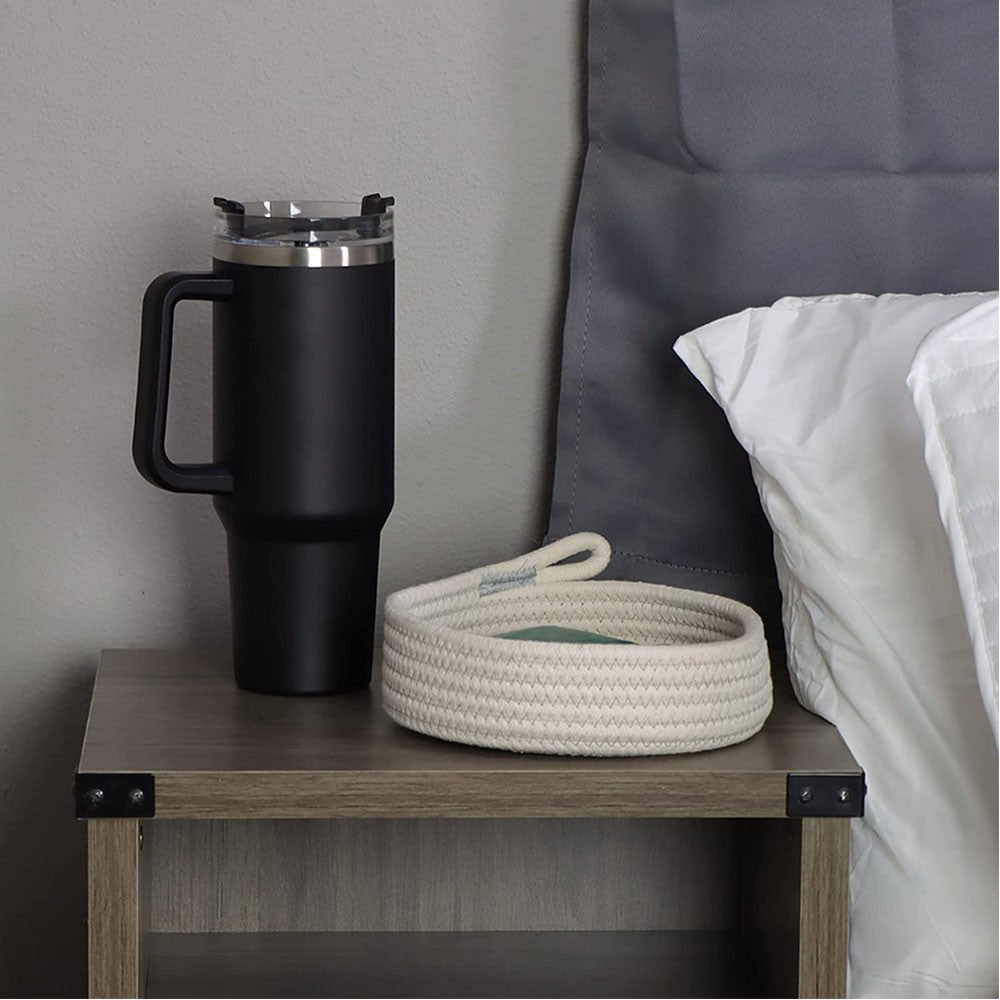 40oz Double Wall Insulated Coffee Mug Stainless Steel Thermal Cups with Lid and Straw Black