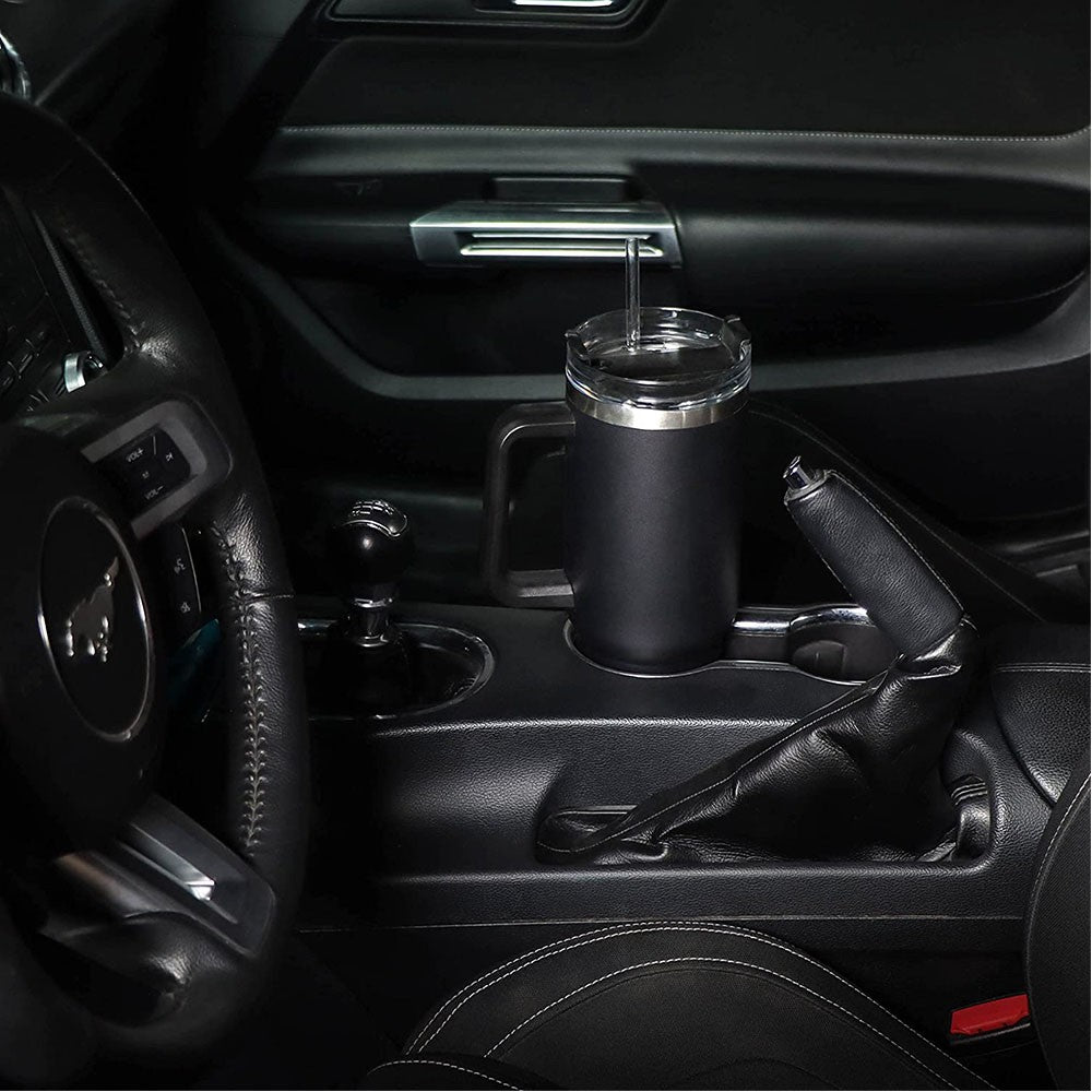 40oz Double Wall Insulated Coffee Mug Stainless Steel Thermal Cups with Lid and Straw Black