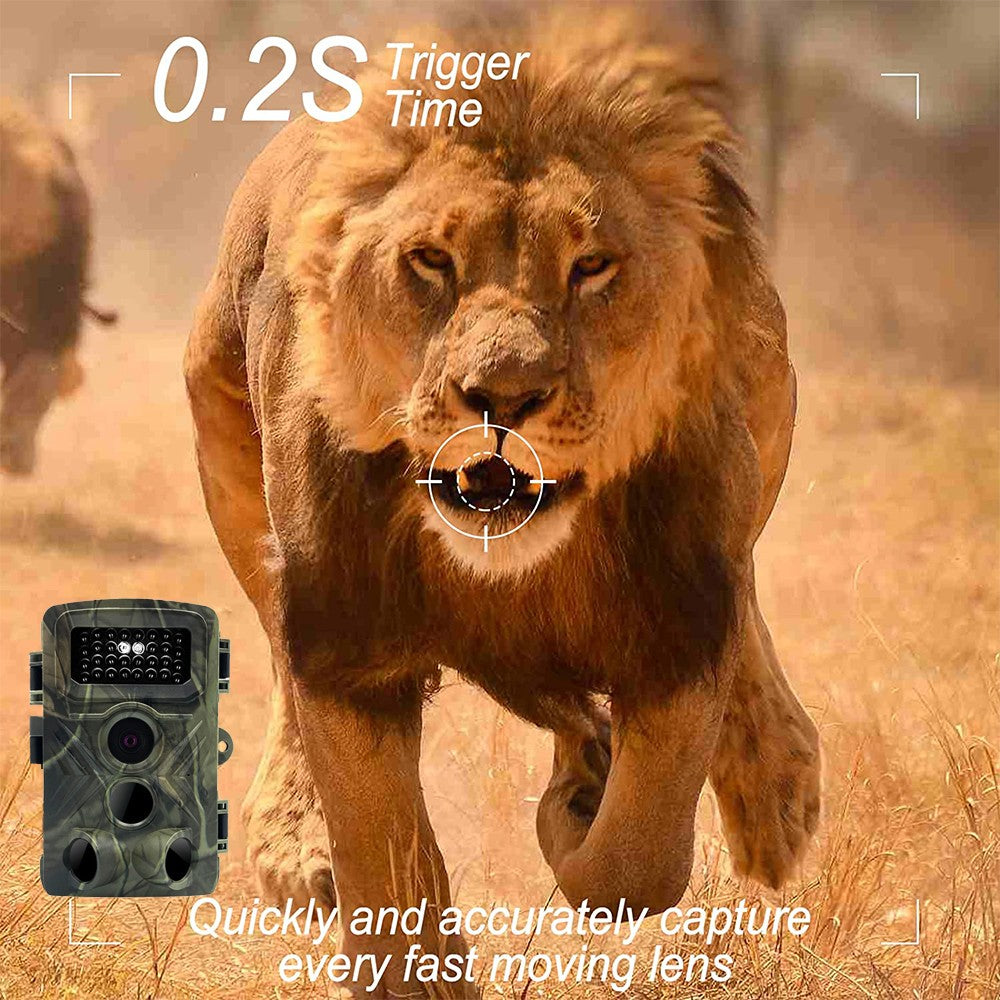 1080P HD Trail Camera Hunting Camera Wildlife Monitoring Camera IR Night Vision Yard Surveillance Camera