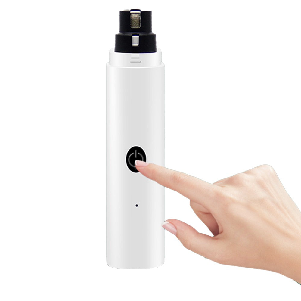 Electric Pet Nail Grinder USB Rechargeable Cat Dog Nail Clipper Pet Grooming Trimmer with LED Light