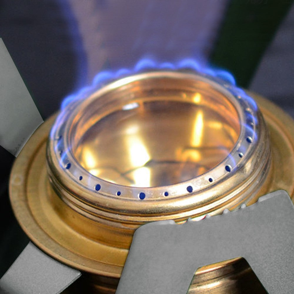 Outdoor Mini Alcohol Stove Burner Portable Hiking Camping Stove Burner with Stand Grey