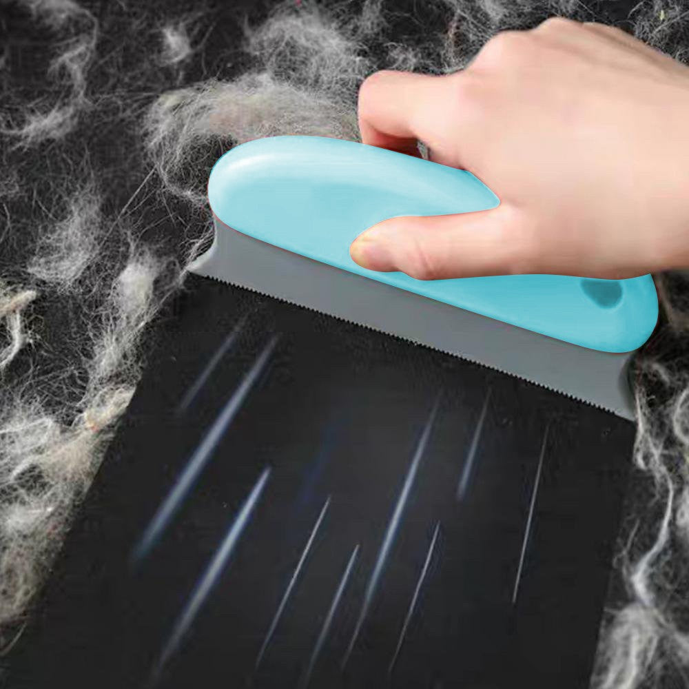 1 X Reusable Pet Hair Remover Brush Pet Fuzz Fur Removal Tool for Couch Carpet Bedding Light Blue