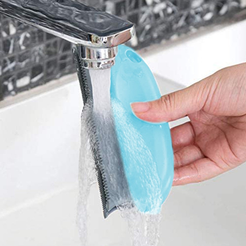 1 X Reusable Pet Hair Remover Brush Pet Fuzz Fur Removal Tool for Couch Carpet Bedding Light Blue