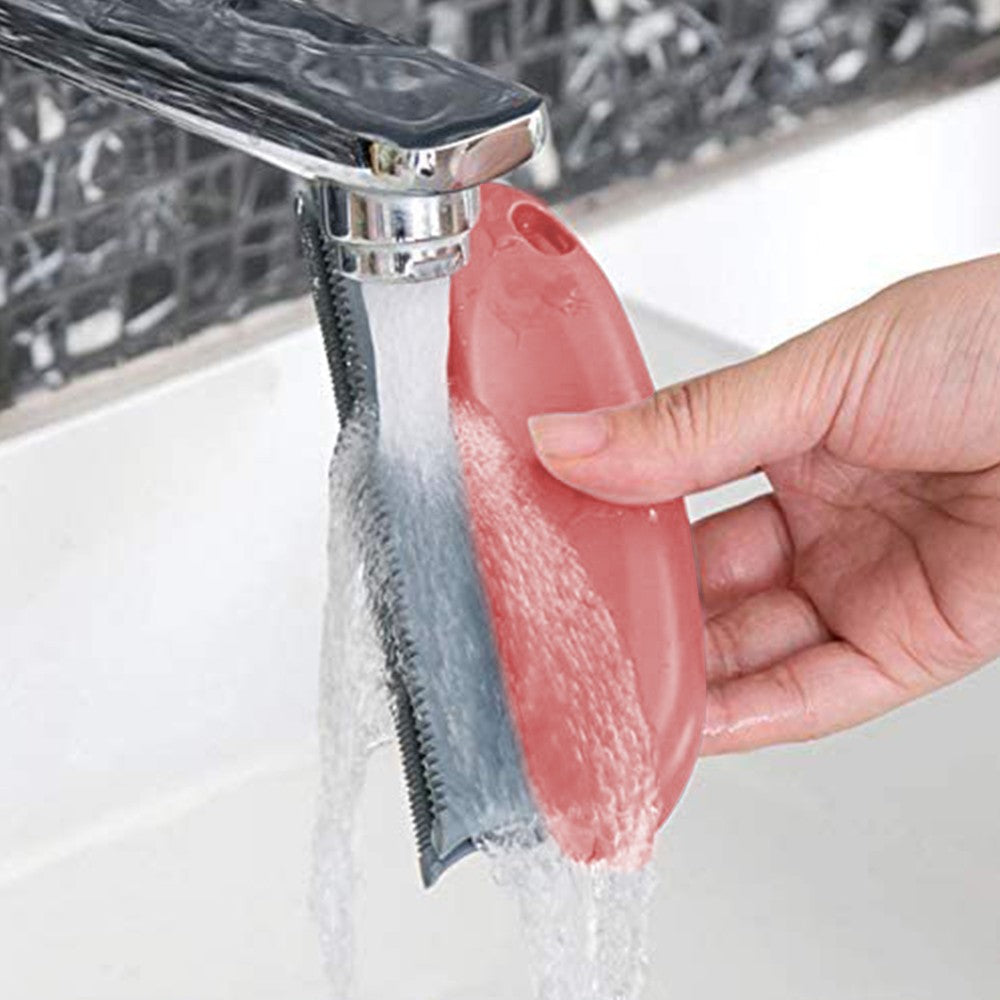 1 X Reusable Pet Hair Remover Brush Pet Fuzz Fur Removal Tool for Couch Carpet Bedding Red