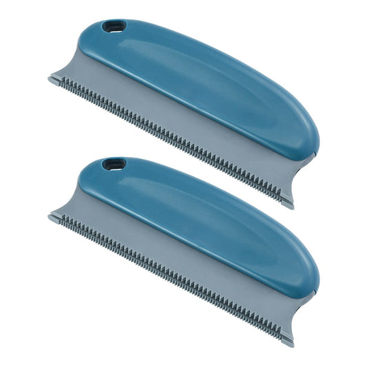 2 X Reusable Pet Hair Remover Brush Pet Fuzz Fur Removal Tool for Couch Carpet Bedding Dark Blue