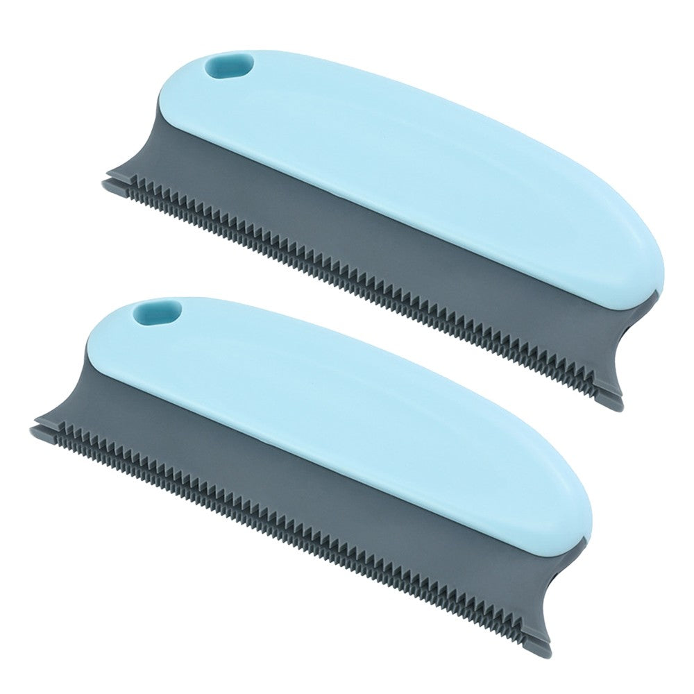 2 X Reusable Pet Hair Remover Brush Pet Fuzz Fur Removal Tool for Couch Carpet Bedding Light Blue