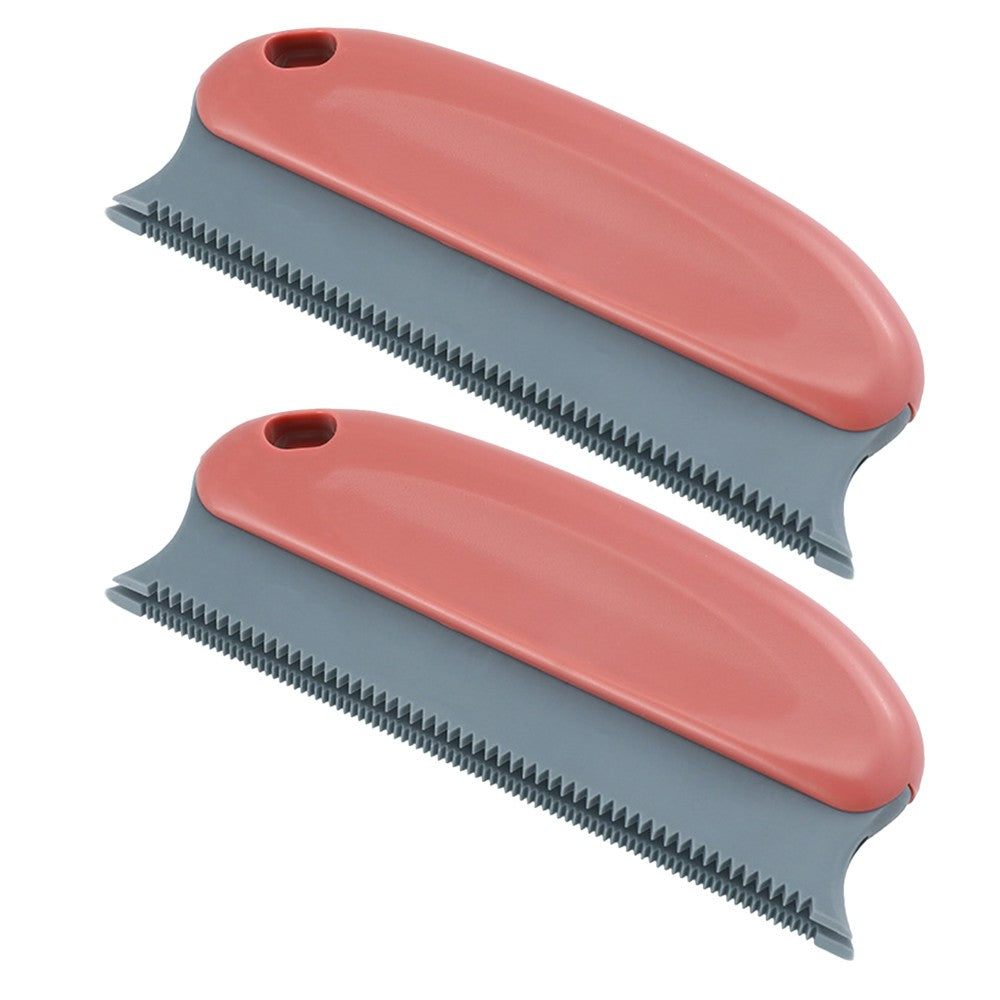 2 X Reusable Pet Hair Remover Brush Pet Fuzz Fur Removal Tool for Couch Carpet Bedding Red