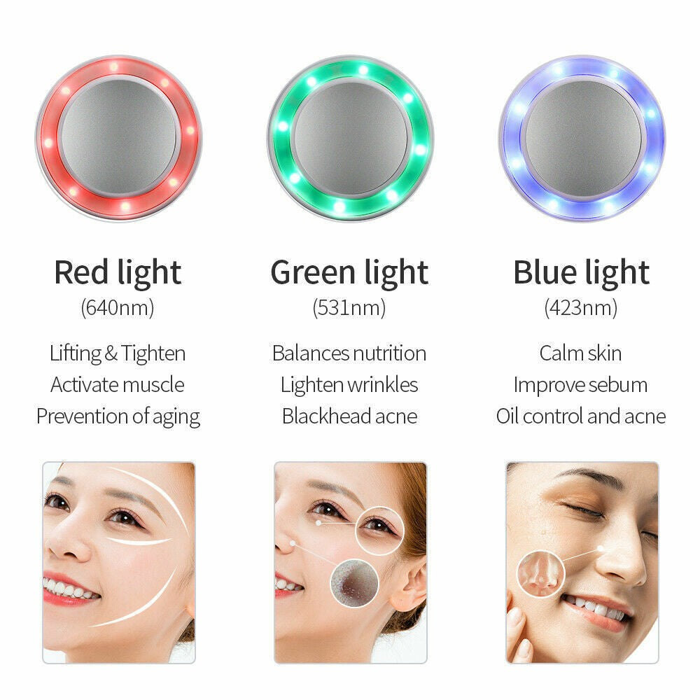 Electric Beauty Device Rechargeable Facial Massager Hot Cold Therapy Anti Wrinkle Device