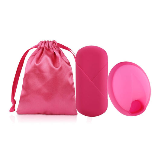 30ml Women Leak Proof Menstrual Cup Reusable Silicone Period Disc for Feminine Hygiene Pink