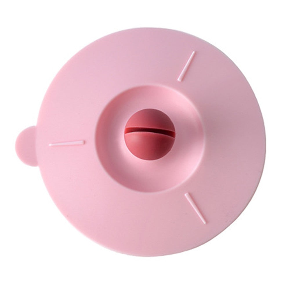 4Pcs Anti Dust Silicone Cup Lid Multicolor Mug Cup Covers with Spoon Holder