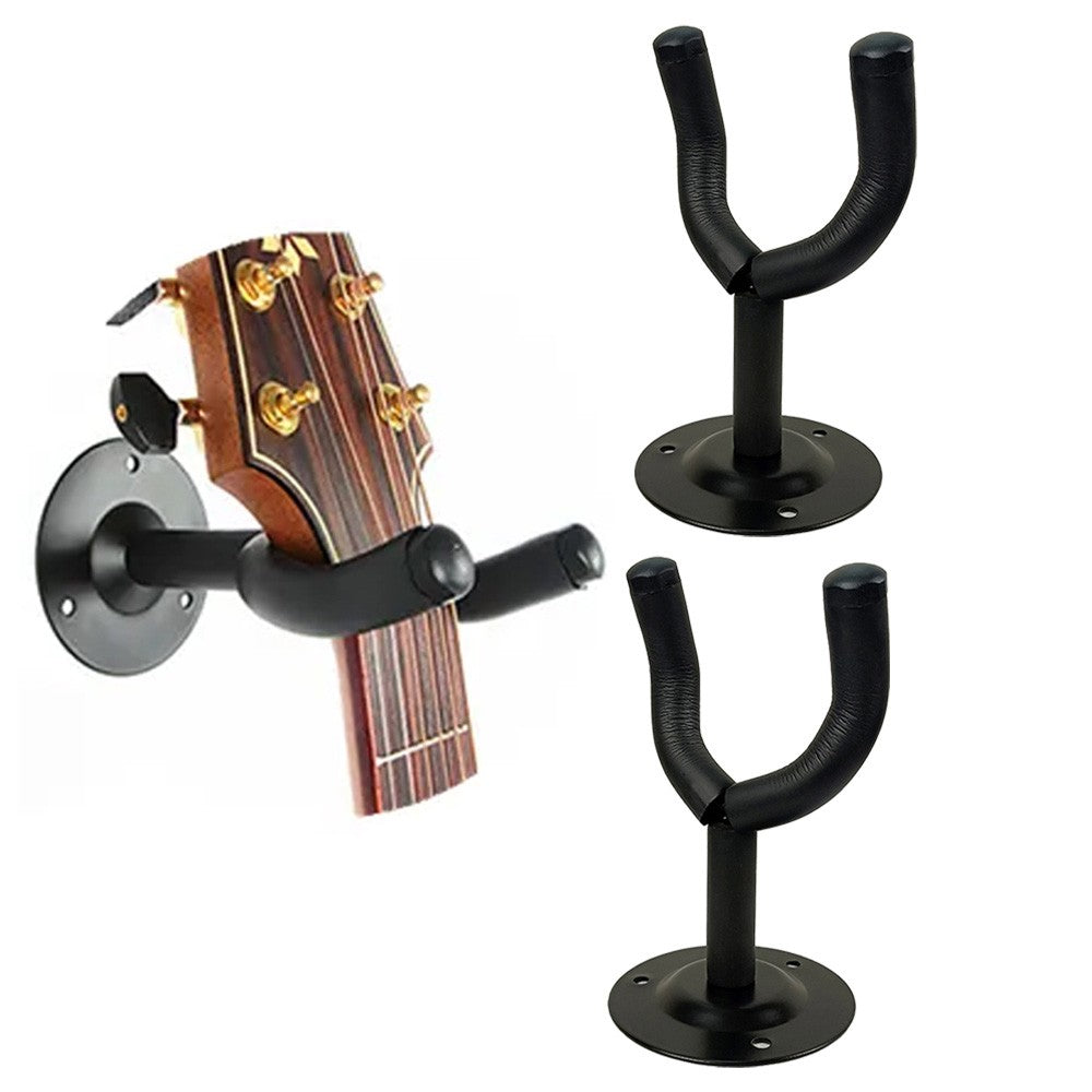 2Pcs Round Guitar Wall Mount Hanger Guitar Hook Holder Display Bracket with Screws