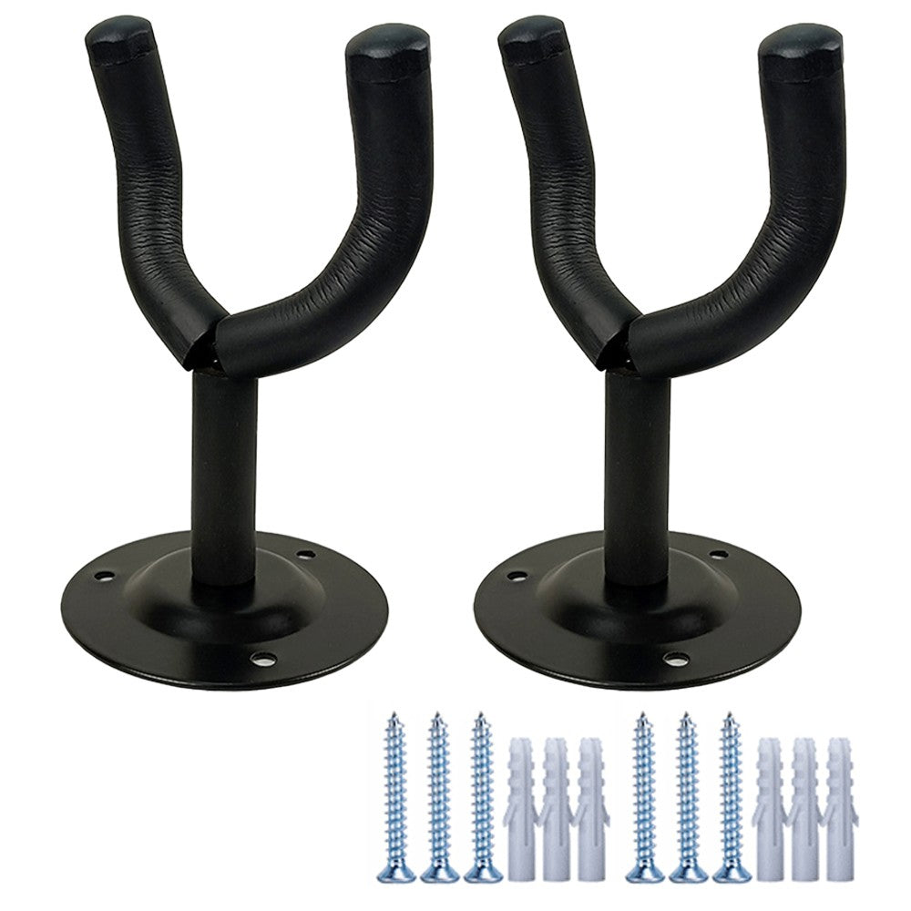 2Pcs Round Guitar Wall Mount Hanger Guitar Hook Holder Display Bracket with Screws