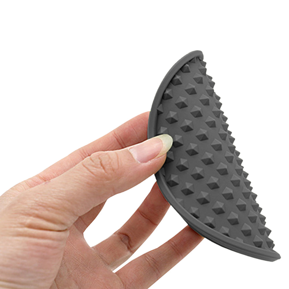 6pcs Silicone Coasters with Holder Drinking Coasters Cup Mat Grey