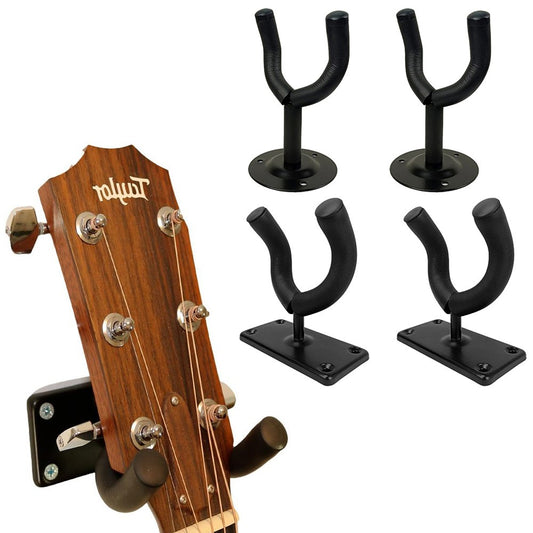 4Pcs Guitar Wall Mount Hanger Guitar Hook Holder Display Bracket with Screws