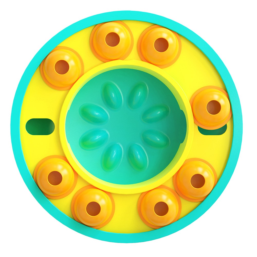 Pet Slow Feeder Bowl Pets Puzzle Toy Interactive Treat Dispenser Pet Bowl Cyan