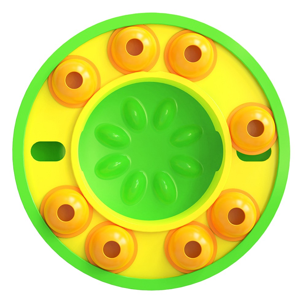 Pet Slow Feeder Bowl Pets Puzzle Toy Interactive Treat Dispenser Pet Bowl Green
